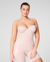SPANXshapeâ„¢ Suit Your Fancy Strapless Cupped Mid-Thigh Bodysuit